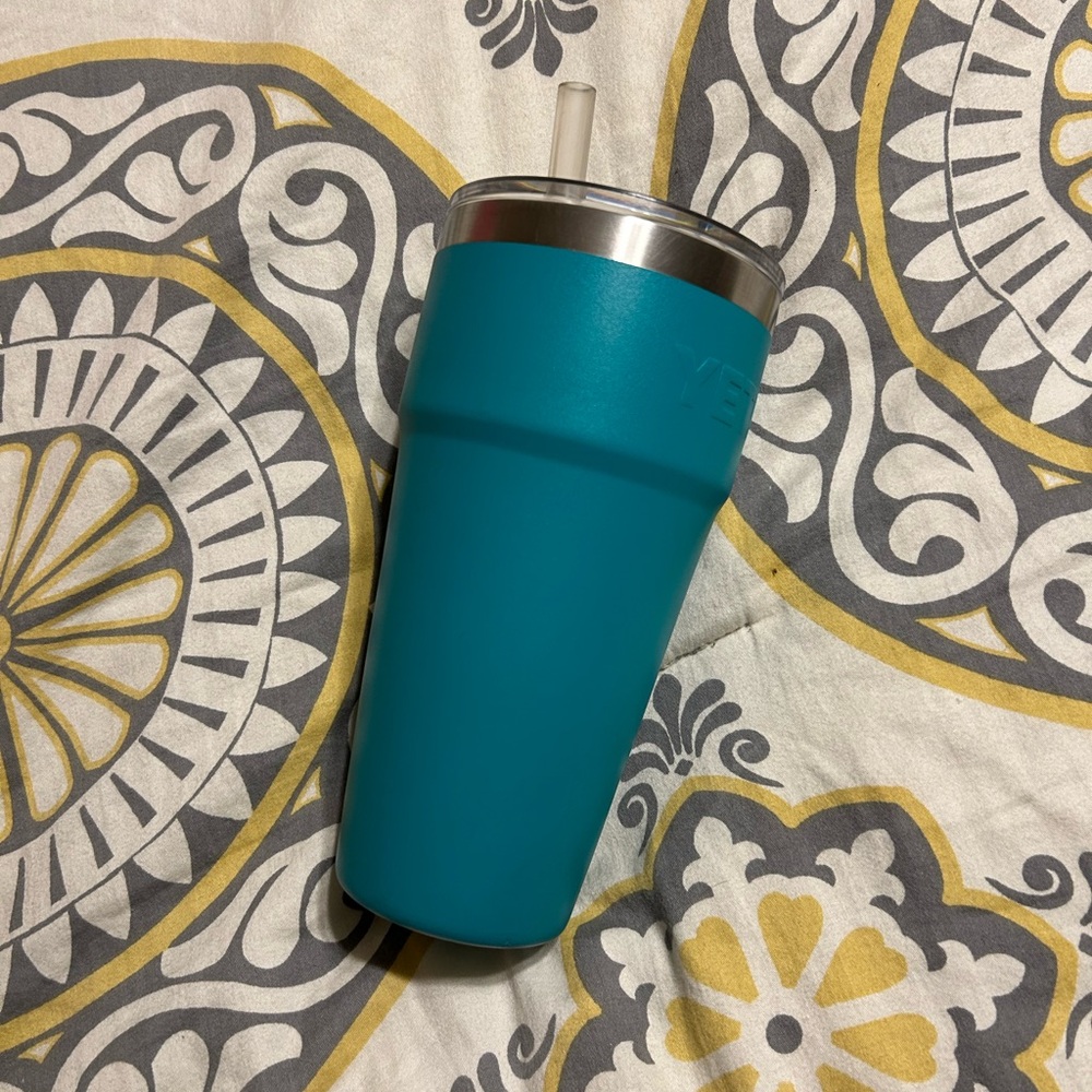 Teal YETI Stainless Steel Tumbler